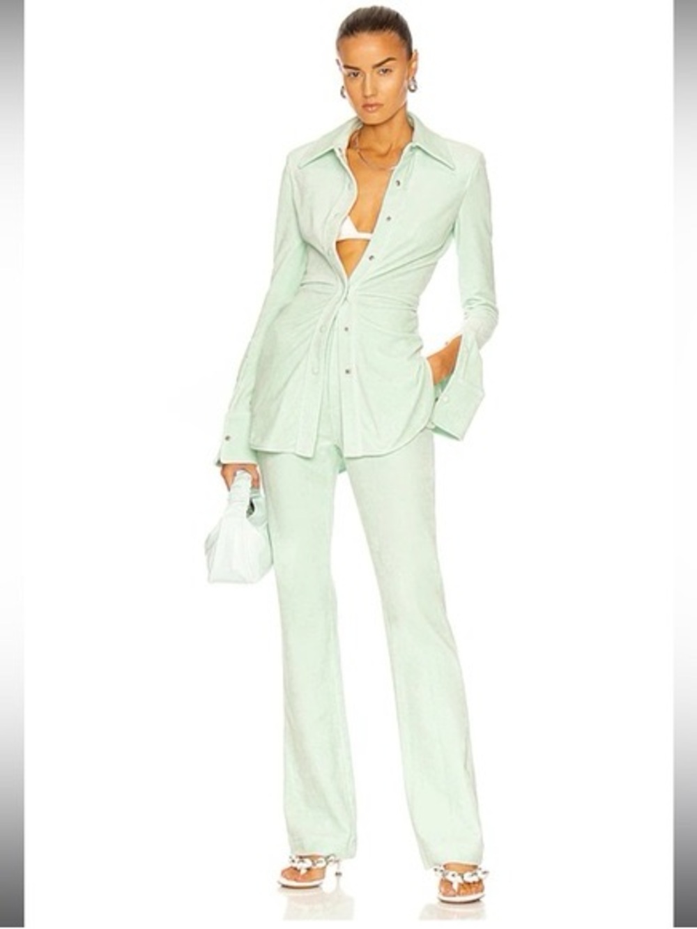 Alexander Wang Signature Straight Leg Stretch Cigarette Techno Pants